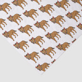 Afbeelding van de cartoon van hyena en bloemen tissuepapier (Detail)