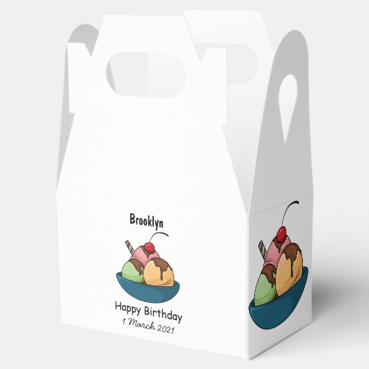 Afbeelding van de cartoon van ijs bedankdoosjes (Geopend)