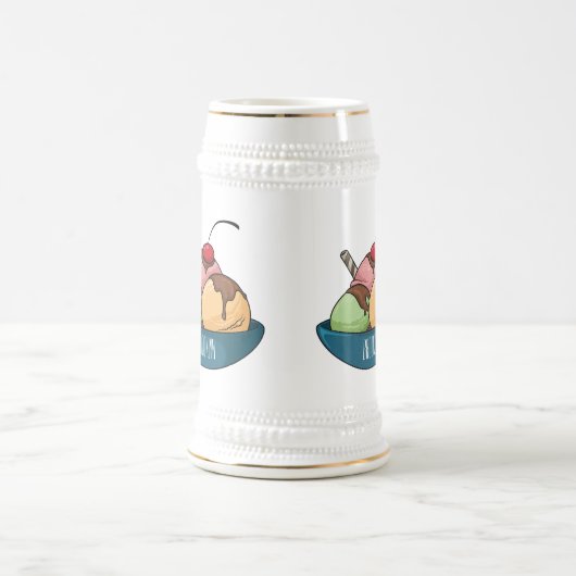 Afbeelding van de cartoon van ijs bierpul (Center)