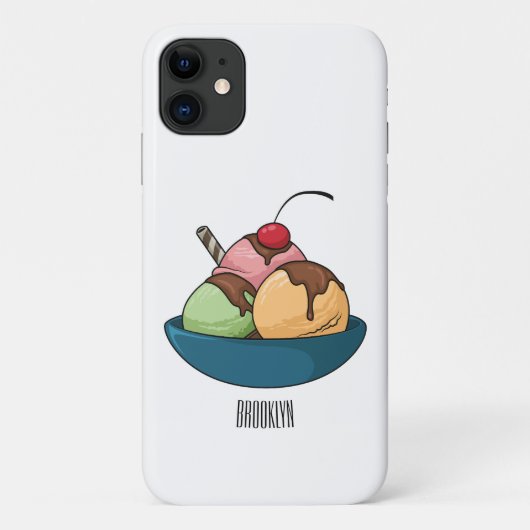 Afbeelding van de cartoon van ijs Case-Mate iPhone case (Achterkant)