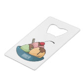 Afbeelding van de cartoon van ijs creditkaart flessenopener (Achterkant Gekanteld)