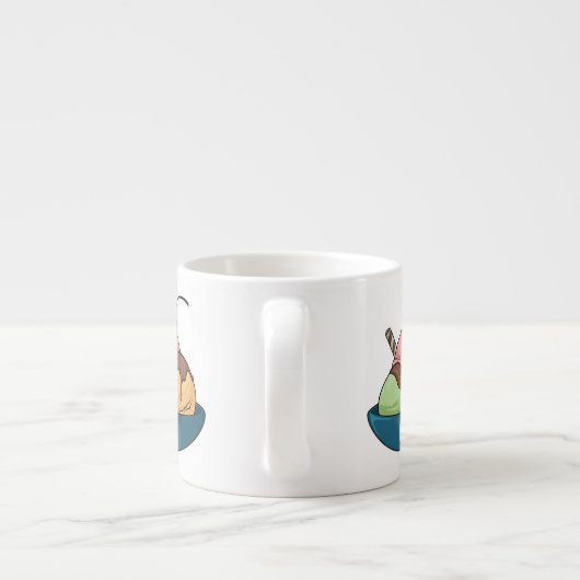 Afbeelding van de cartoon van ijs espresso kop (Achterkant)