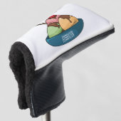 Afbeelding van de cartoon van ijs golfheadcover (3/4 voorkant)