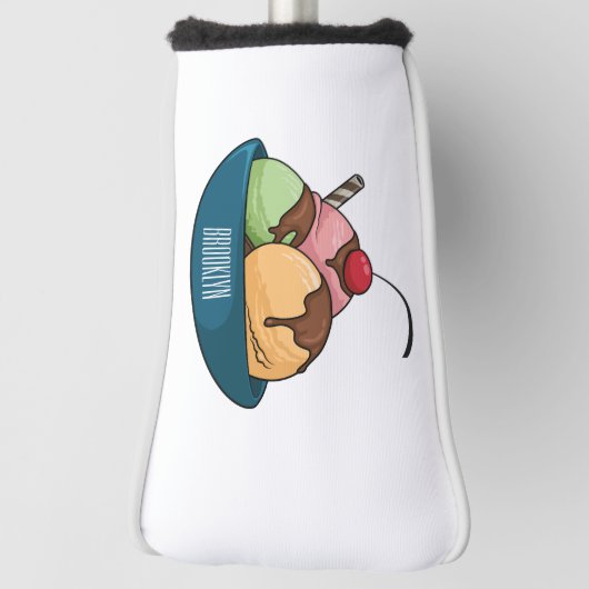 Afbeelding van de cartoon van ijs golfheadcover (Draai 90)