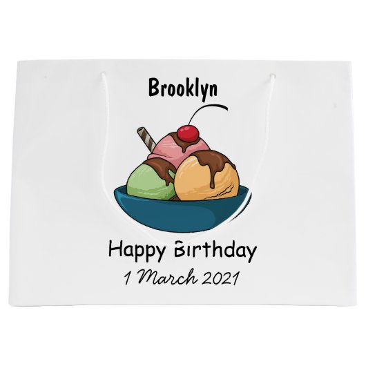 Afbeelding van de cartoon van ijs groot cadeauzakje (Voorkant)