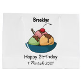 Afbeelding van de cartoon van ijs groot cadeauzakje (Achterkant)