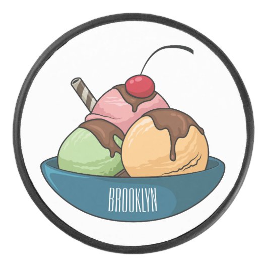 Afbeelding van de cartoon van ijs hockey puck (Voorkant)