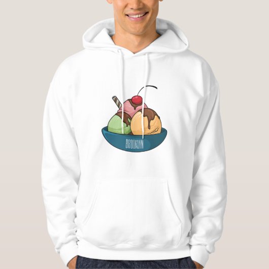 Afbeelding van de cartoon van ijs hoodie (Voorkant)