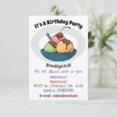 Afbeelding van de cartoon van ijs kaart (Staand voorkant)