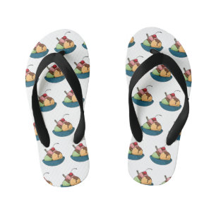 Afbeelding van de cartoon van ijs kinder teenslippers