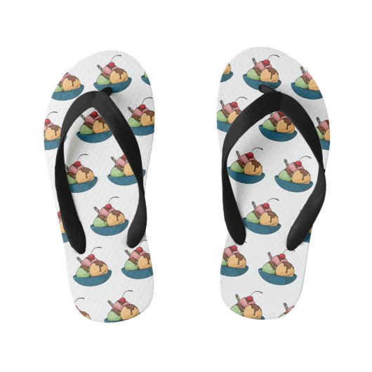 Afbeelding van de cartoon van ijs kinder teenslippers (Voetbed)
