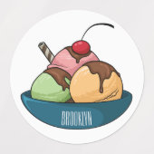 Afbeelding van de cartoon van ijs labels (Design 2)