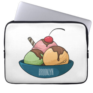 Afbeelding van de cartoon van ijs laptop sleeve