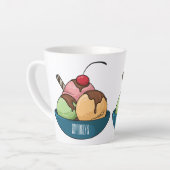 Afbeelding van de cartoon van ijs latte mok (Linkerhoek)