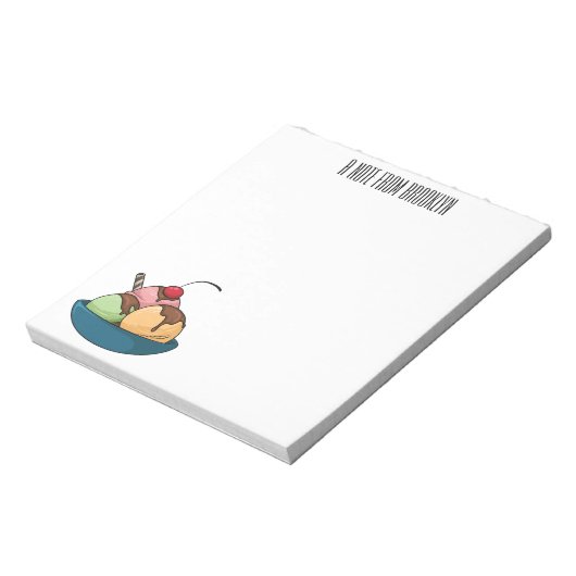 Afbeelding van de cartoon van ijs notitieblok (Linkerzijde)