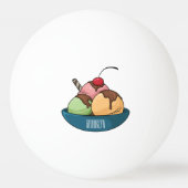 Afbeelding van de cartoon van ijs pingpongbal (Voorkant)