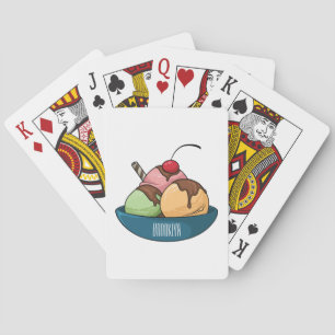 Afbeelding van de cartoon van ijs pokerkaarten