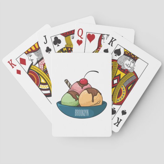 Afbeelding van de cartoon van ijs pokerkaarten (Achterkant)