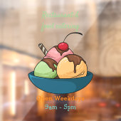 Afbeelding van de cartoon van ijs raamsticker (Vel 2)