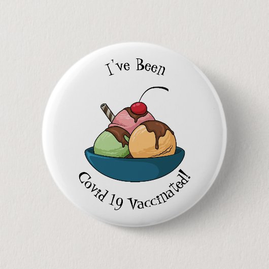 Afbeelding van de cartoon van ijs ronde button 5,7 cm (Voorkant)