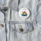 Afbeelding van de cartoon van ijs ronde button 5,7 cm (In situ)