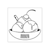 Afbeelding van de cartoon van ijs rubberstempel (Afrduk)