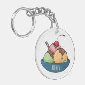 Afbeelding van de cartoon van ijs sleutelhanger (Voorkant Links)