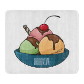 Afbeelding van de cartoon van ijs snijplank (Voorkant)