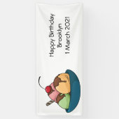 Afbeelding van de cartoon van ijs spandoek (Verticaal)