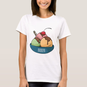 Afbeelding van de cartoon van ijs t-shirt