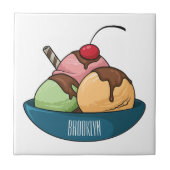 Afbeelding van de cartoon van ijs tegeltje (Voorkant)