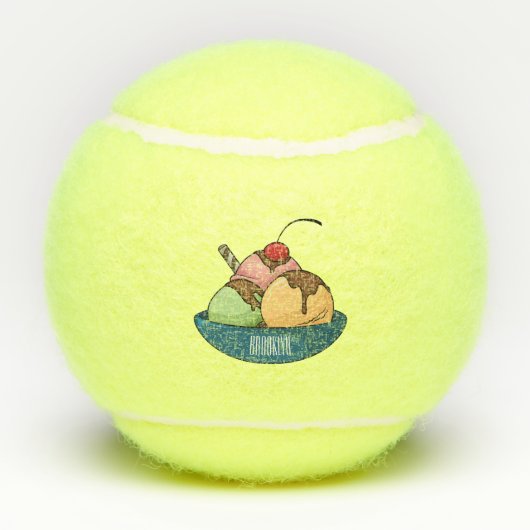 Afbeelding van de cartoon van ijs tennisballen (Achterkant)