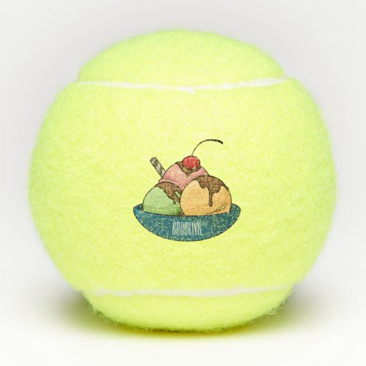 Afbeelding van de cartoon van ijs tennisballen (Voorkant)
