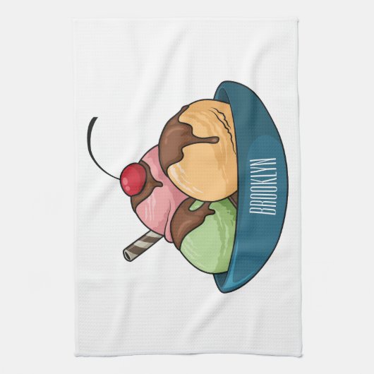 Afbeelding van de cartoon van ijs theedoek (Verticaal)