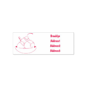 Afbeelding van de cartoon van ijs zelfinktende stempel