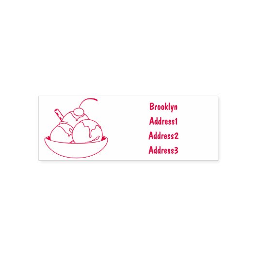 Afbeelding van de cartoon van ijs zelfinktende stempel (Design)