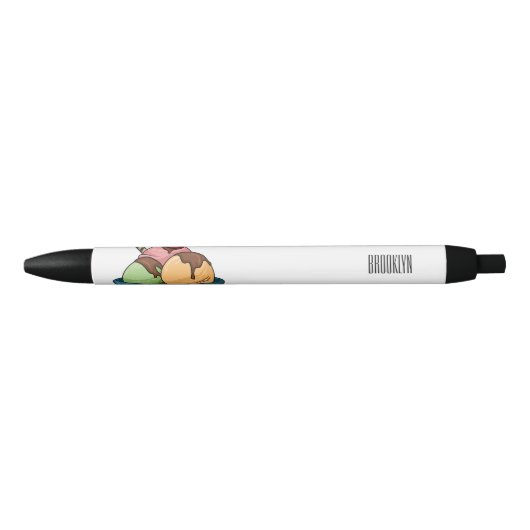 Afbeelding van de cartoon van ijs zwarte inkt pen (Voorkant)