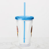 Afbeelding van de cartoon van ijscrème acryl drinkbeker (Rechts)