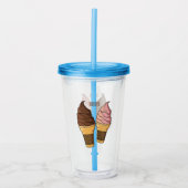 Afbeelding van de cartoon van ijscrème acryl drinkbeker (Voorkant)