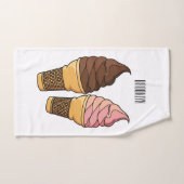 Afbeelding van de cartoon van ijscrème bad handdoek (Handdoek)