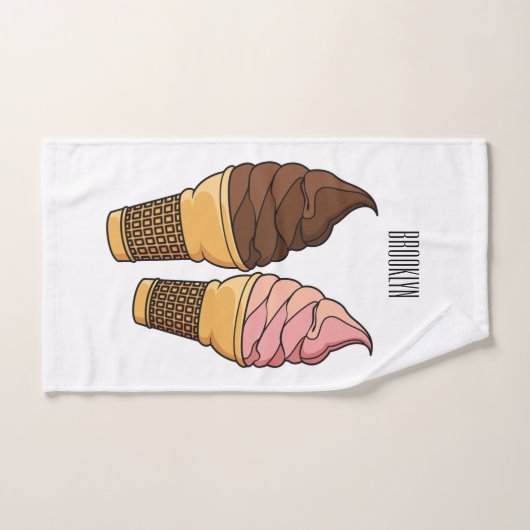 Afbeelding van de cartoon van ijscrème bad handdoek (Handdoek)