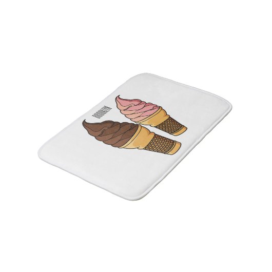 Afbeelding van de cartoon van ijscrème badmat (Gekanteld)