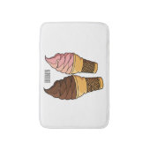 Afbeelding van de cartoon van ijscrème badmat (Voorkant Verticaal)