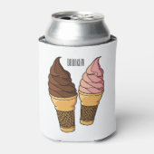 Afbeelding van de cartoon van ijscrème blikjeskoeler (Blikje Voorkant)