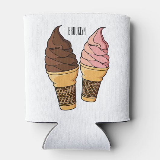 Afbeelding van de cartoon van ijscrème blikjeskoeler (Achterkant)