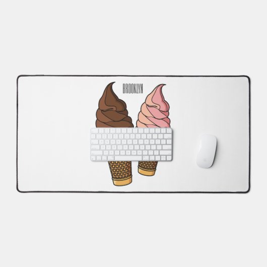 Afbeelding van de cartoon van ijscrème bureaumat (Keyboard & Muis)