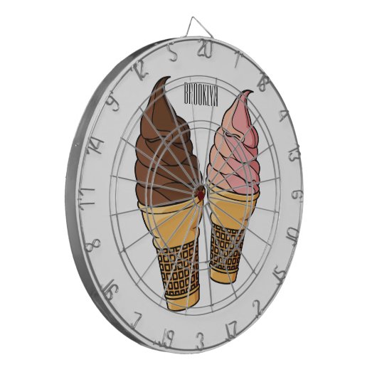 Afbeelding van de cartoon van ijscrème dartbord (Voorkant Links)