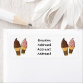 Afbeelding van de cartoon van ijscrème etiket (Insitu)