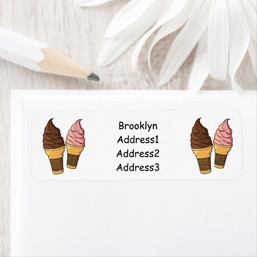 Afbeelding van de cartoon van ijscrème etiket (Insitu)