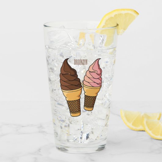 Afbeelding van de cartoon van ijscrème glas (Achterkant ijs)
